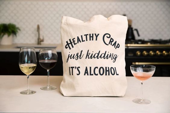 "Healthy Crap" Tote Bag