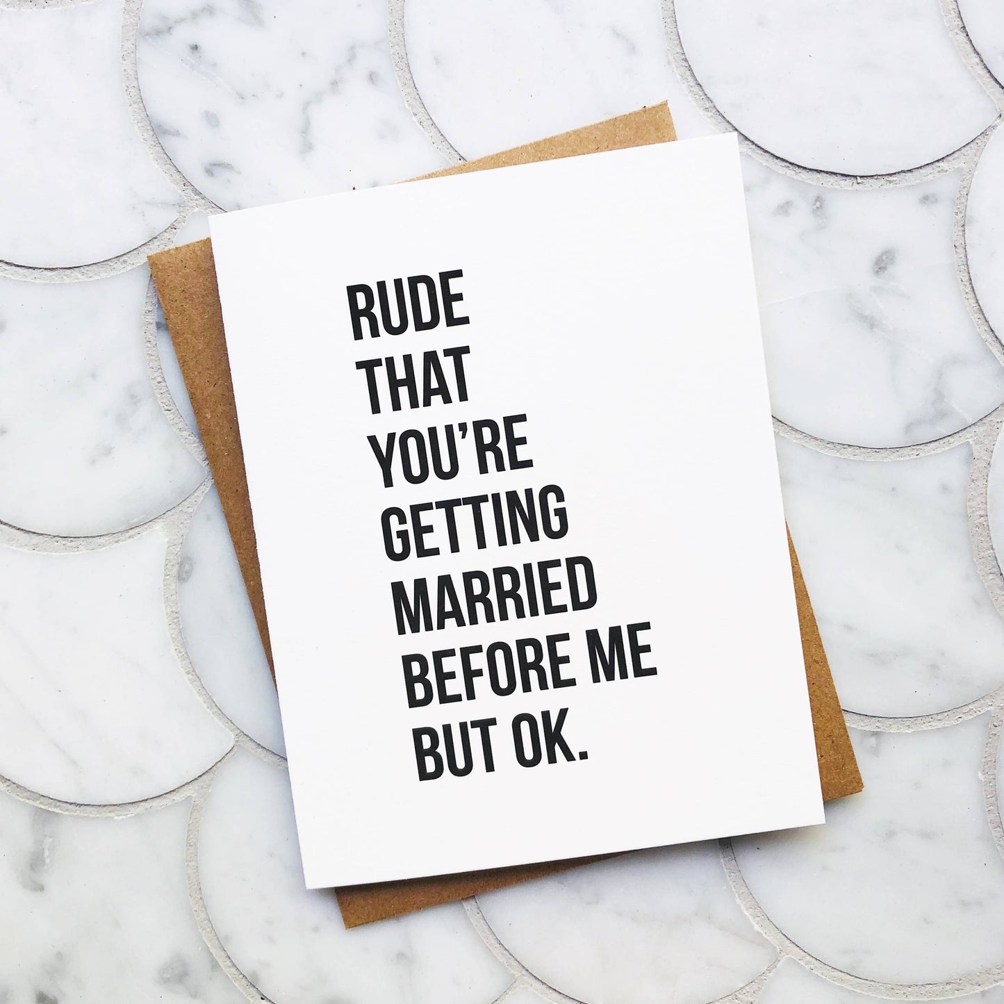 "Rude But Ok" Wedding Card