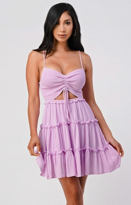 Purple cutout sundress