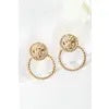 Gold Lion Hoop Earrings