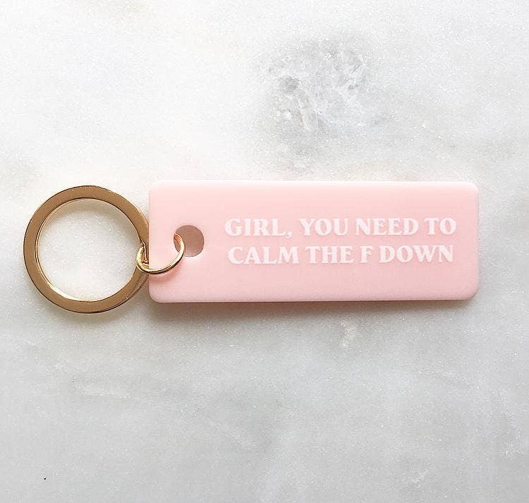 "Calm the F*** Down" Keychain